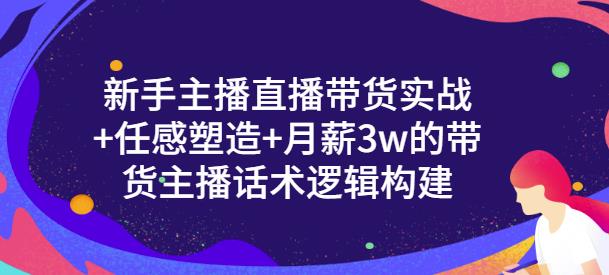 新手主播直播带货实战+信任感塑造+月薪3w的带货主播话术逻辑构建