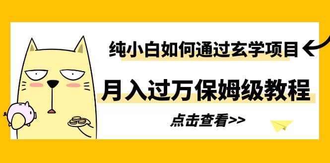 纯小白如何通过玄学项目月入过万保姆级教程