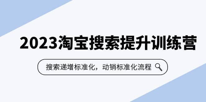 2023淘宝搜索-提升训练营，搜索-递增标准化，动销标准化流程（7节课）