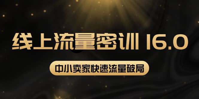 2022秋秋线上流量密训16.0：包含 暴力引流10W+中小卖家流量破局技巧 等等！