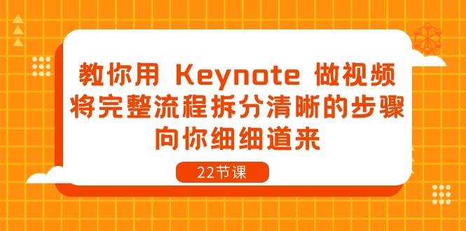 （10610期）教你用 Keynote 做视频，将完整流程拆分清晰的步骤，向你细细道来-22节课