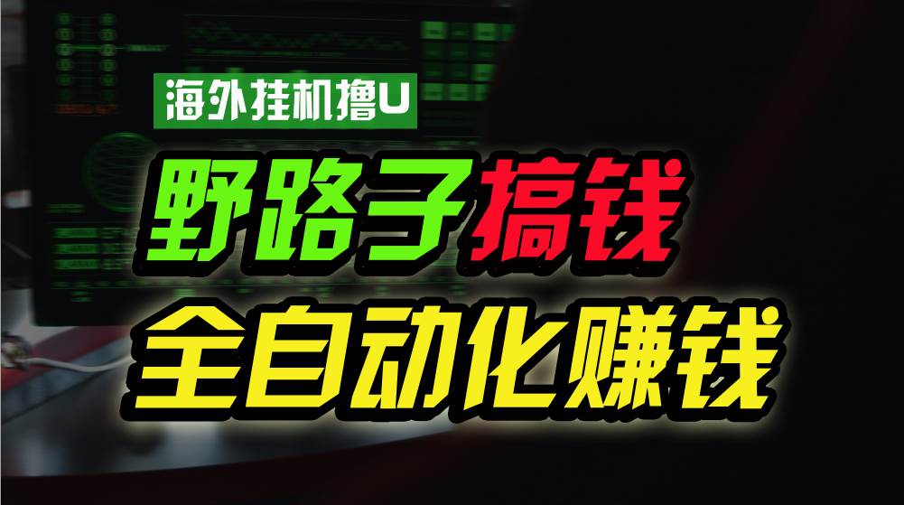 （10366期）海外挂机撸U新平台，日赚8-15美元，全程无人值守，可批量放大，工作室…