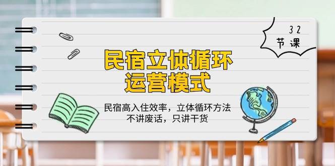 民宿立体循环运营模式：民宿高入住效率，立体循环方法，只讲干货（32节）