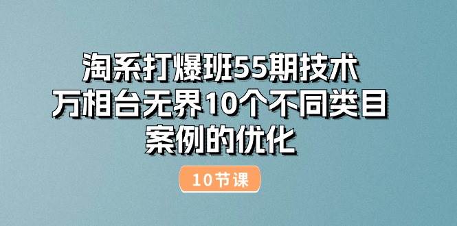 （10996期）淘系打爆班55期技术：万相台无界10个不同类目案例的优化（10节）