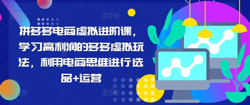 拼多多电商虚拟进阶课，学习高利润的多多虚拟玩法，利用电商思维进行选品+运营插图