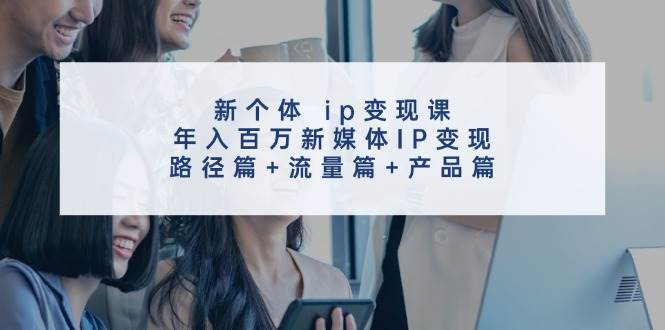 新个体ip变现课，年入百万新媒体IP变现，路径篇+流量篇+产品篇插图