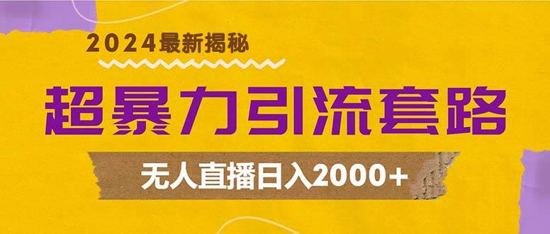 （12800期）超暴力引流套路，无人直播日入2000+